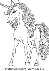 UNICORN COLORING PAGES FOR KIDS  AND ADULTS