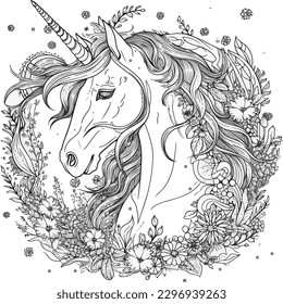 unicorn coloring pages for kids and adults 