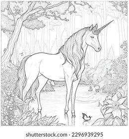 unicorn coloring pages for kids and adults 