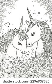 unicorn coloring pages for kids and adults 