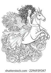 unicorn coloring pages for kids and adults 