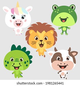 Unicorn, Cow, Dino, Lion, Frog. Plush Stuffed Toy, Backpack Templates