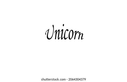 unicorn in the creative lettering style