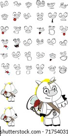 unicorn cupid cartoon set in vector format very easy to edit