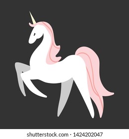 Unicorn cute background vector illustration hand draw desing