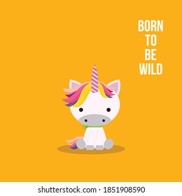 Unicorn. Cute unicorn character. EPS10 Vector illustration.