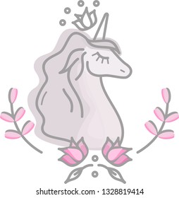 Unicorn cute icon