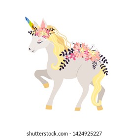 Unicorn cute illustration - card and shirt design