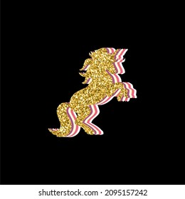 Unicorn cute illustration - card and shirt design