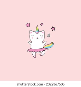 arte vectorial de pegatinas lindas de unicornio
