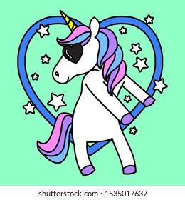 UNICORN DANCE, SLOGAN PRINT VECTOR