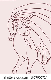the unicorn dances and releases a rainbow from its paws