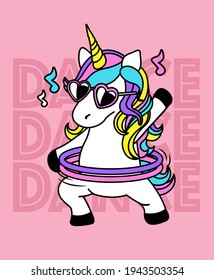 UNICORN DANCING WITH HULA HOOP