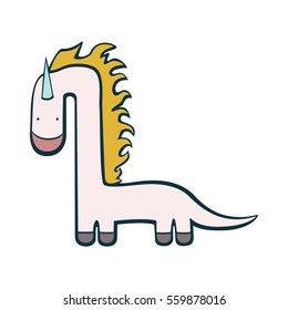 Unicorn dinosaur pretty funny imagination character
