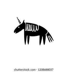 unicorn doodle icon