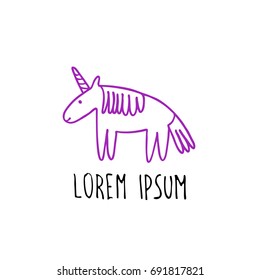unicorn doodle icon