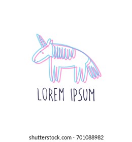 unicorn doodle icon