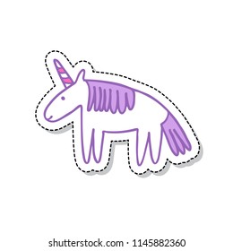 unicorn doodle sticker icon