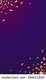 Unicorn Dot Christmas Purple Background. Rainbow Festival Circle Banner. Flying Pattern. Hologram Decoration Card.
