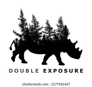 Diseño del logotipo de exposición doble de Unicorn 