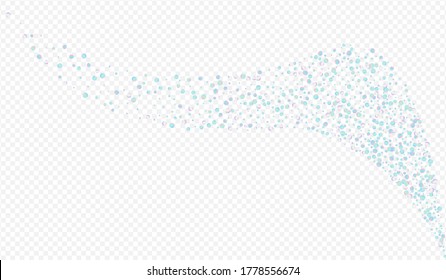 Unicorn Dust Christmas Transparent Background. Magic Abstract Confetti Design. Festival Card. Colored Celebration Invitation.