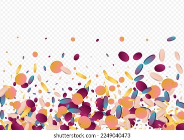 Unicorn Dust Invitation Purple Background. Gradient Abstract Round Texture. Transparent Invitation. Magic Festival Design.
