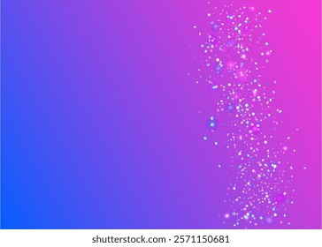 Unicorn Effect. 3d Texture. Laser Abstract Illustration. Cristal Poster. Carnaval Paper. Digital Dust. Purple Happy Glitter. Transparent Tinsel. Blue Unicorn Effect