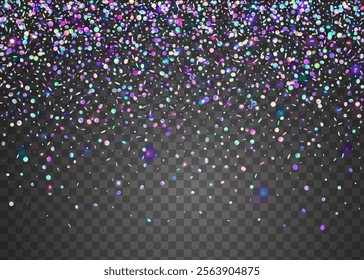 Unicorn Effect. Cristal Ribbon. Laser Abstract Template. Iridescent Confetti. Purple 3d Tinsel. Modern Banner. Glare Texture. Holographic Paper. Blue Unicorn Effect