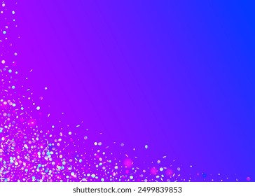 Unicorn Effect. Digital Design. Falling Dust. Glare Pattern. Happy Isolated Explosion. Transparent Tinsel. Blue 3d Glitter. Party Sparkle. Pink Unicorn Effect