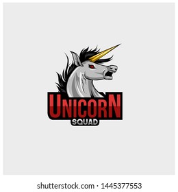 Unicorn Esport logo. Logo design for an esport team