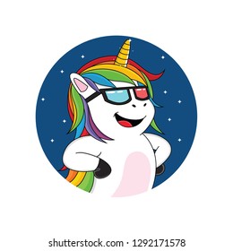 unicorn expression that is confident