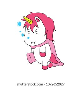 unicorn expression that is sleepy