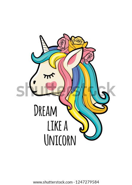 Unicorn Face Quotes Vector Portrait Funny The Arts Animals