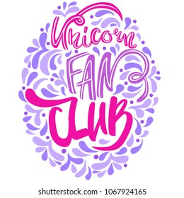 Unicorn Fan club lettering