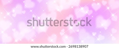 Unicorn fantasy bokeh bg with soft pink and purple gradient, sparkling white stars and blurred hearts for magical designs. Dreamy pastel colors with glowing light effects and shimmering particles.