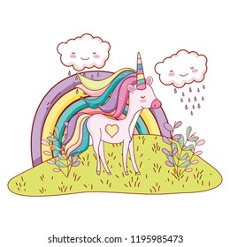 Unicorn fantasy cartoon