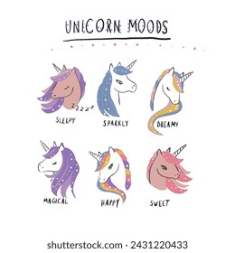 Unicorn fashion graphic design. Kids and more