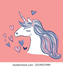 unicorn fashion graphic design. tshirt printing pattern and more