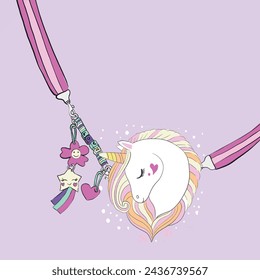 Unicorn Fashion kids fanny pack graphic design. Children and more