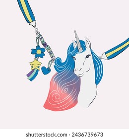 Unicorn Fashion kids fanny pack graphic design. Children and more