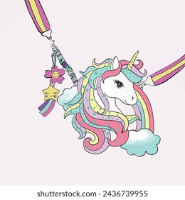 Unicorn Fashion kids fanny pack graphic design. Children and more