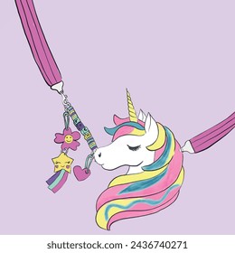 Unicorn Fashion kids fanny pack graphic design. Children and more