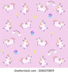 Unicorn feminine background concept,unicorn vector