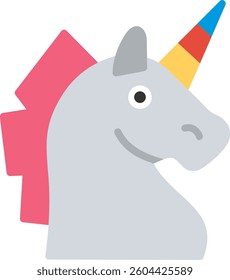 Unicorn Flat Illustration Vector Design