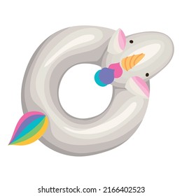 unicorn float illustration over white