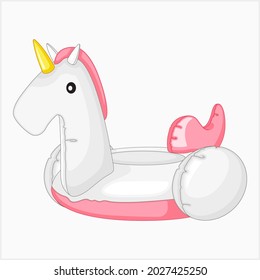 unicorn floater summer vector illustration