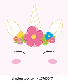Unicorn With Flowers