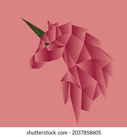 unicorn geometric and triangle   vector design 