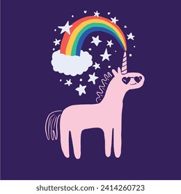 Unicorn Girl Tshirt Graphic Design