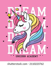 unicorn, girls graphic tees vector designs and other uses